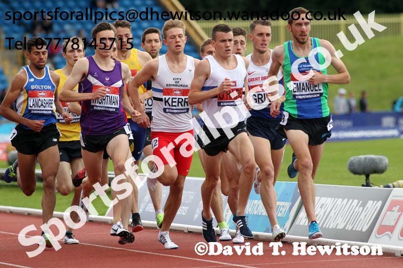 Mens 1500 metres, British Championships, Birmingham. Photo: David T. Hewitson/Sports for All Pics
